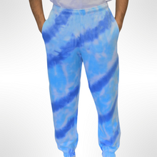 Load image into Gallery viewer, Tie dye jogger Aqua blue