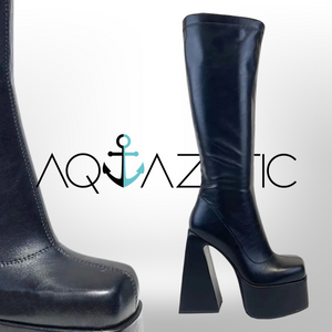 Black zotic boots platform