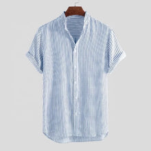 Load image into Gallery viewer, Men shirt classic line blue