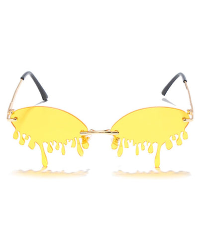 Glasses water drip drop yellow